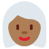 👩🏾‍🦳 woman: medium-dark skin tone, white hair display on Twitter